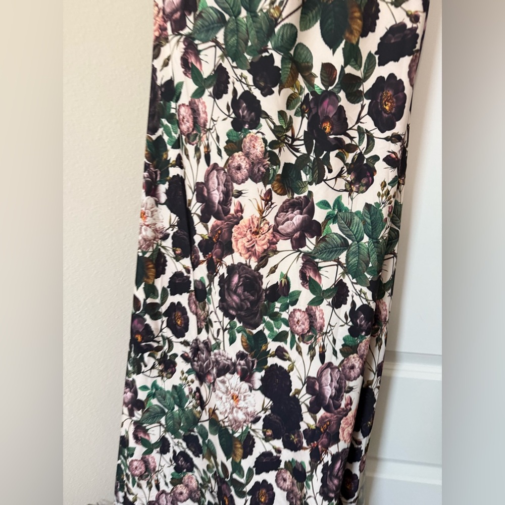 Vasiliki Atelier Liya Floral One-Shoulder Dress with Feather Trim - Picture 6 of 10
